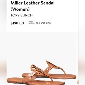Tory Burch Miller Sandals Sand/Tan Patent Leather